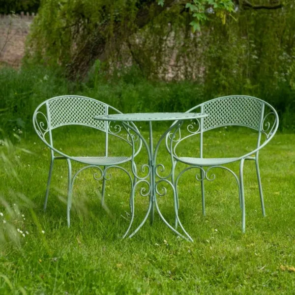 National Trust Aquit Mesh 3 Piece Bistro Set, Sage Hot