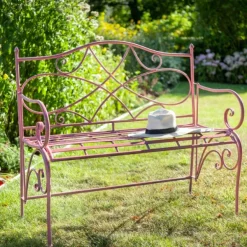 National Trust Ascalon Folding Bench, Rose Fashion