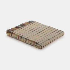 National Trust Bronte by Moon Beige Polka Merino Throw Fashion