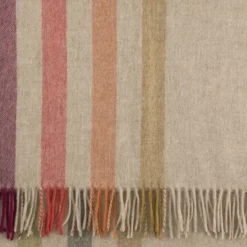 National Trust Bronte by Moon Henley Beige Multi Merino Throw Online