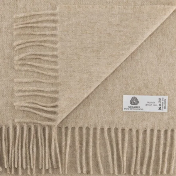 National Trust Bronte by Moon Henley Beige Multi Merino Throw Online