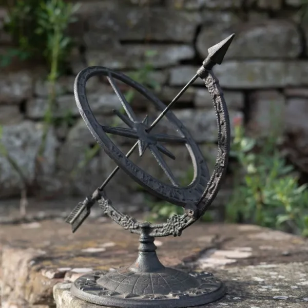National Trust Cast Iron Ornate Armillary Sundial Clearance