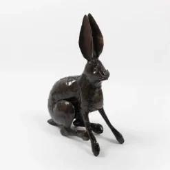 National Trust Chi Africa Sitting Hare Recycled Metal Sculpture Clearance