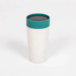 National Trust Circular & Co 12oz Chalk and Aqua Marine Green Reusable Coffee Cup New