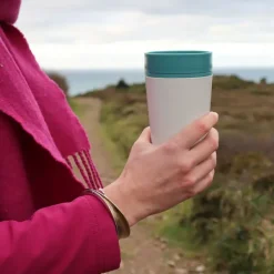 National Trust Circular & Co 12oz Chalk and Aqua Marine Green Reusable Coffee Cup New
