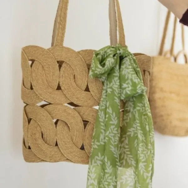 National Trust Ellyla Simran Seagrass and Organic Cotton Tote Bag Online