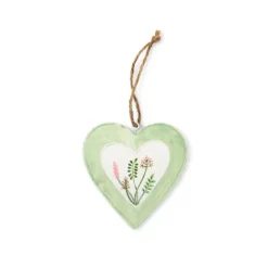 National Trust Green Metal Heart Hanging Decoration Fashion