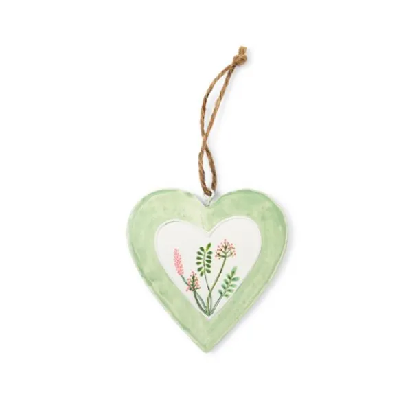 National Trust Green Metal Heart Hanging Decoration Fashion