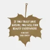 National Trust Hanging Metal Maple leaf, Vincent Van Gogh Quote Outlet