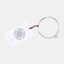 National Trust Just Trade Silver Plated Green and Rose Bead Bangle Discount