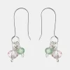 National Trust Just Trade Silver Plated Green and Rose Bead Earrings Sale