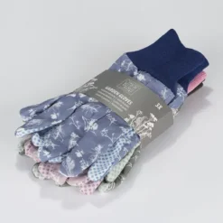 National Trust Ladies Cotton Meadow Garden Gloves, Triple Pack Hot