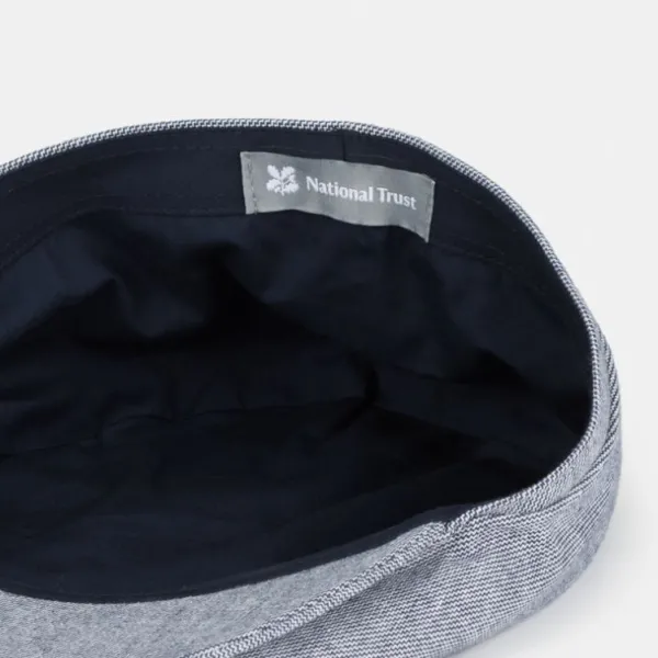 National Trust Blue Linen Flat Cap Best