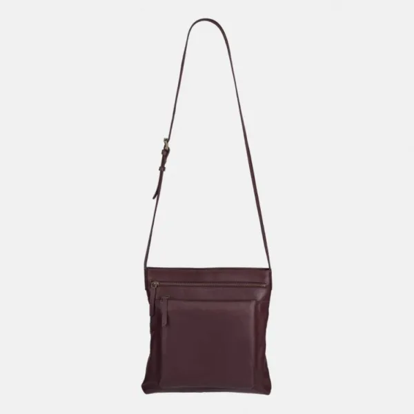 National Trust Burgundy Leather Cross Body Bag Best