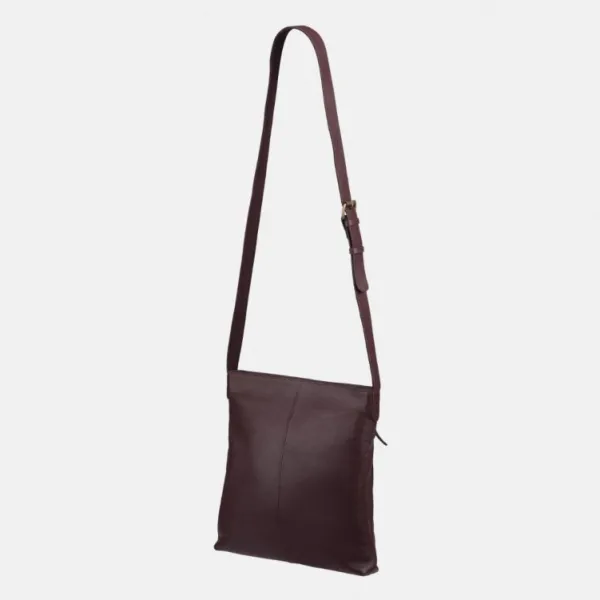 National Trust Burgundy Leather Cross Body Bag Best