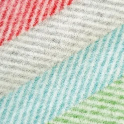 National Trust Fishbone Woollen Throw, Multicolour New
