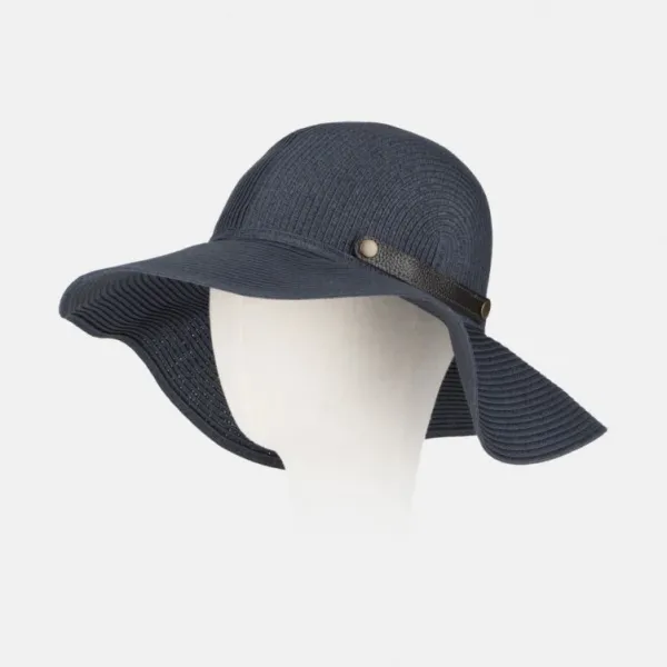 National Trust Foldable Hat with Leather Clasp, Navy Best