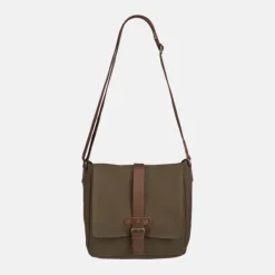 National Trust Khaki Canvas Messenger Bag Online