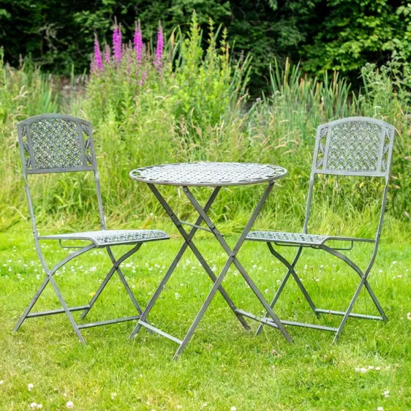 National Trust Oak Leaf Bistro Set, Sage Brown Fashion