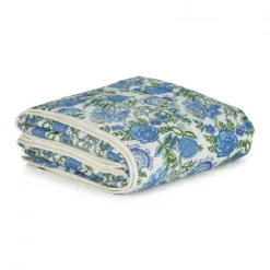 National Trust Quilted Blanket, Block Print Hot