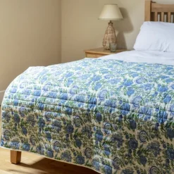 National Trust Quilted Blanket, Block Print Hot