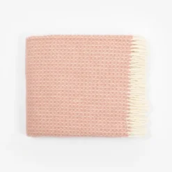 National Trust Riverweave Dusky Pink Throw New