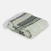 National Trust Textured Recycled Throw, Meadow Green Sale