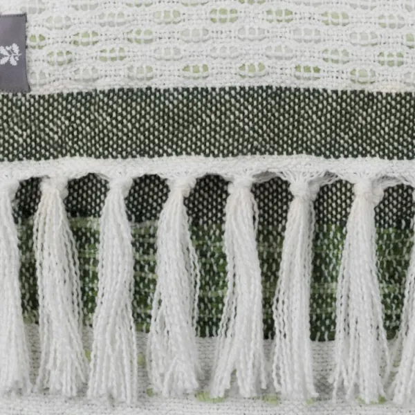 National Trust Textured Recycled Throw, Meadow Green Sale