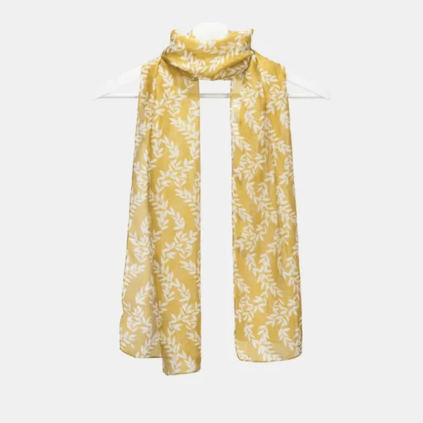 National Trust Yellow Vines Silk Scarf Outlet