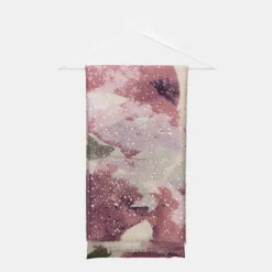 National Trust Peace Of Mind Abstract Flower with Foil Recycled Polyester Scarf Fashion