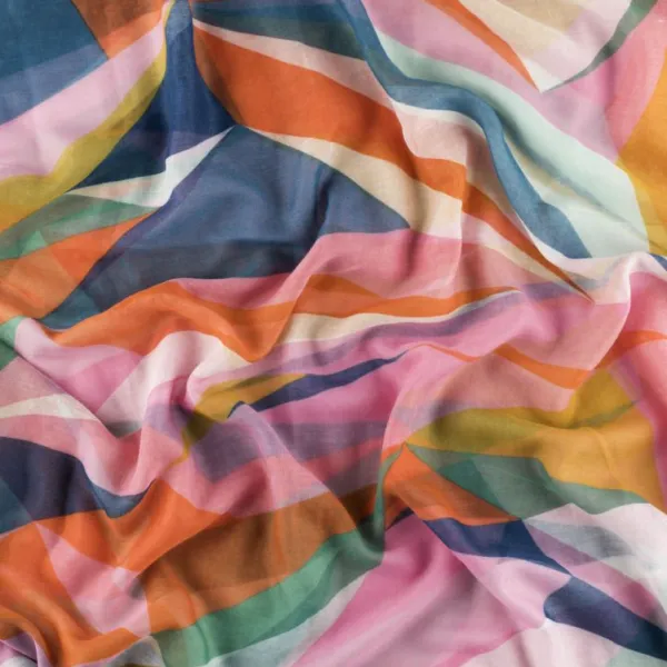 National Trust Peace of Mind Multi Brights Abstract Recycled Repreve Scarf Sale