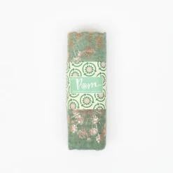 National Trust Peace Of Mind Sage Cow Parsley with Foil Recycled Polyester Scarf Hot