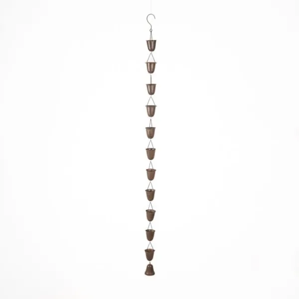 National Trust Rain Chain Ornament, Dark Rust Fashion