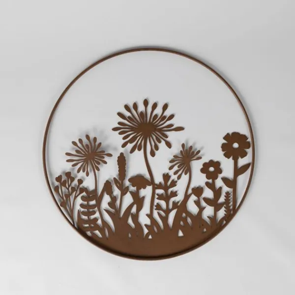 National Trust Round Wall Ornament Wild Flowers Clearance
