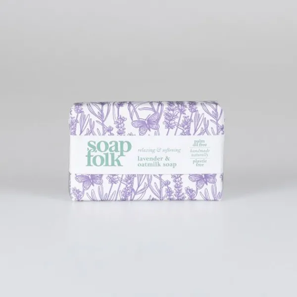 National Trust Soap Folk Lavender and Oatmilk Wrapped Soap Clearance