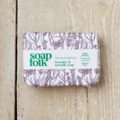 National Trust Soap Folk Lavender and Oatmilk Wrapped Soap Clearance