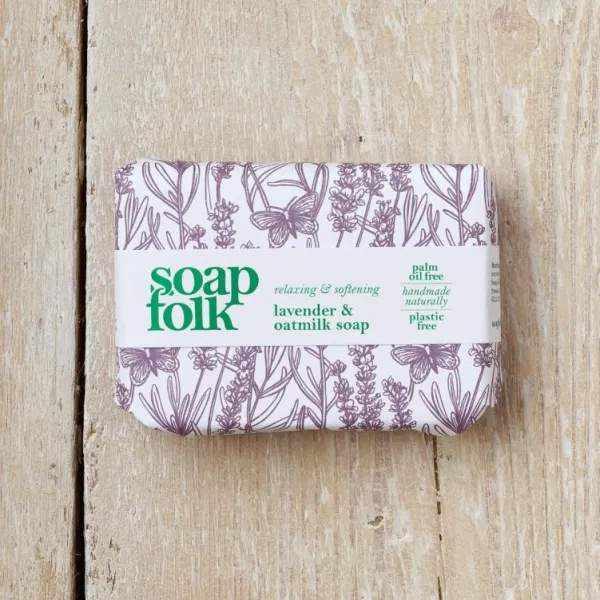 National Trust Soap Folk Lavender and Oatmilk Wrapped Soap Clearance