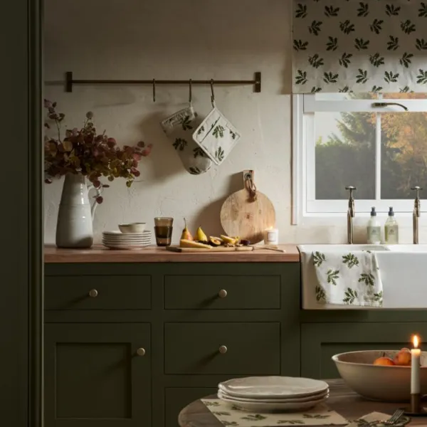 National Trust Sophie Allport for Acorn and Oak Leaves Tea Towel Online