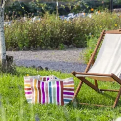 National Trust The Braided Rug Company Multicolour Stripe Tote Bag Online