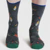 National Trust Thought Gardening Grey Organic Cotton Socks Hot