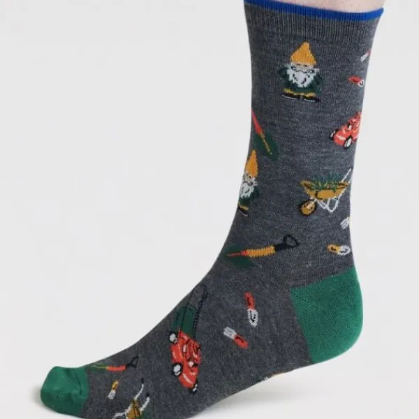 National Trust Thought Gardening Grey Organic Cotton Socks Hot