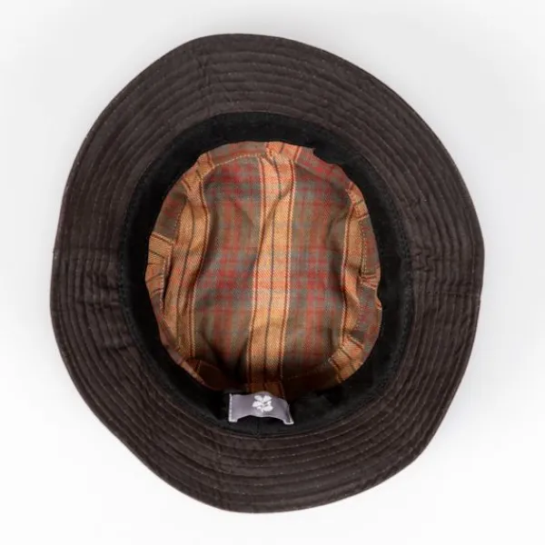 National Trust Tweedmill Brown Drop Brim Waxed Hat Outlet