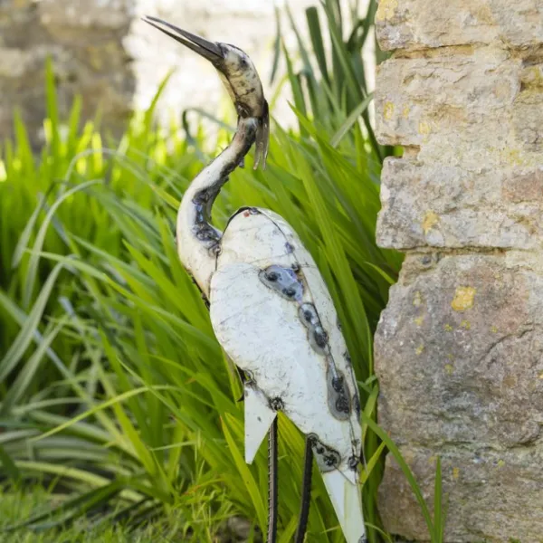 National Trust White Egret Metal Sculpture Sale