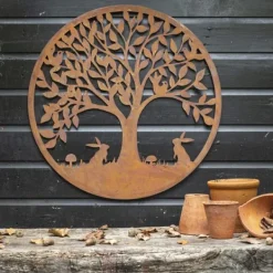 National Trust Woodland Garden Metal Wall Plaque Hot